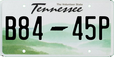 TN license plate B8445P