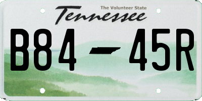 TN license plate B8445R