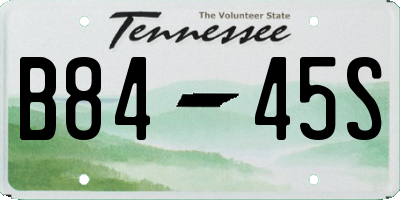 TN license plate B8445S
