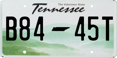 TN license plate B8445T
