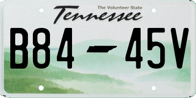 TN license plate B8445V