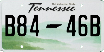TN license plate B8446B