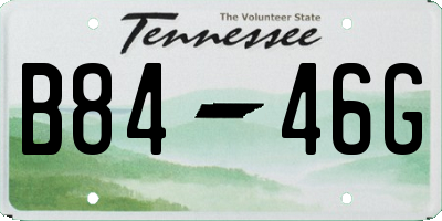 TN license plate B8446G