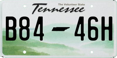 TN license plate B8446H