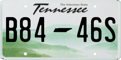TN license plate B8446S