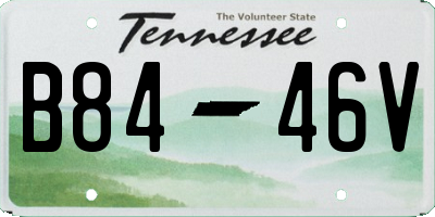 TN license plate B8446V