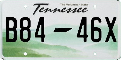 TN license plate B8446X