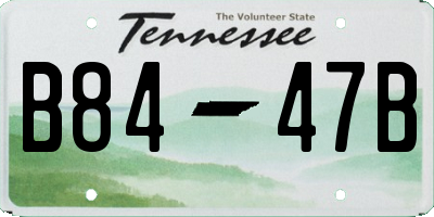 TN license plate B8447B