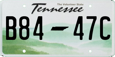 TN license plate B8447C