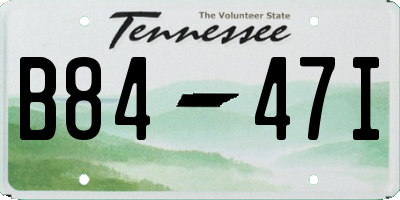 TN license plate B8447I