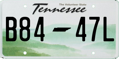 TN license plate B8447L