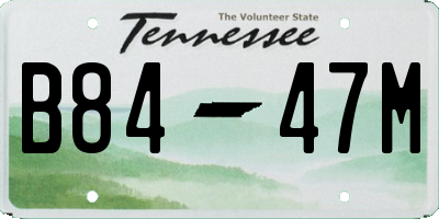 TN license plate B8447M