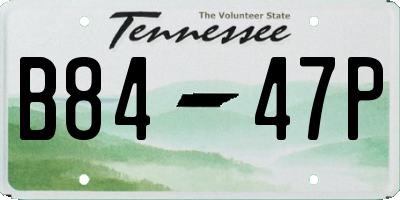TN license plate B8447P