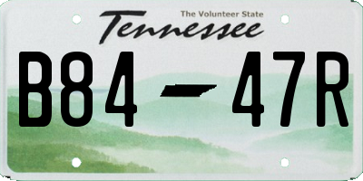 TN license plate B8447R