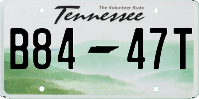 TN license plate B8447T