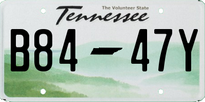 TN license plate B8447Y