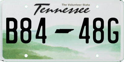 TN license plate B8448G