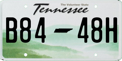 TN license plate B8448H