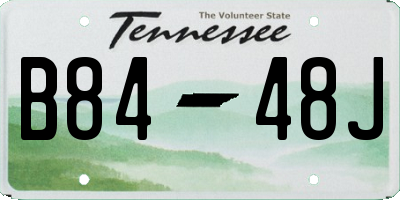 TN license plate B8448J