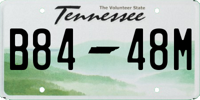 TN license plate B8448M