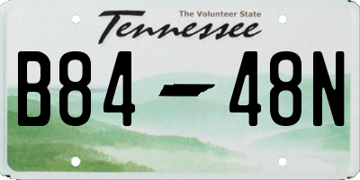 TN license plate B8448N