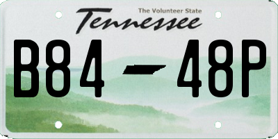 TN license plate B8448P