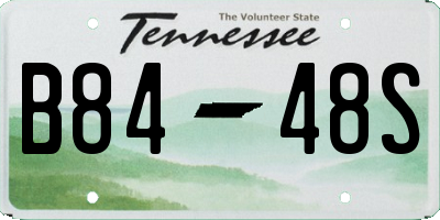 TN license plate B8448S