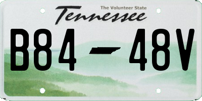 TN license plate B8448V