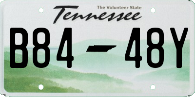 TN license plate B8448Y