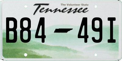 TN license plate B8449I