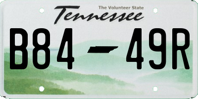 TN license plate B8449R