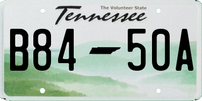 TN license plate B8450A