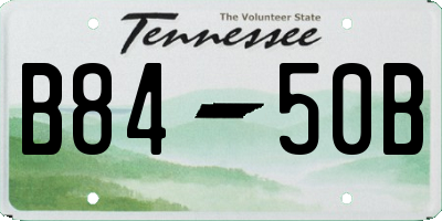 TN license plate B8450B
