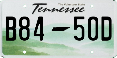 TN license plate B8450D