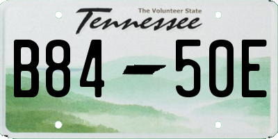 TN license plate B8450E