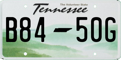TN license plate B8450G