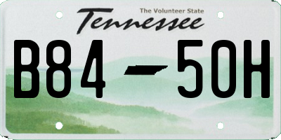 TN license plate B8450H