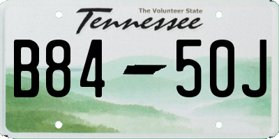 TN license plate B8450J