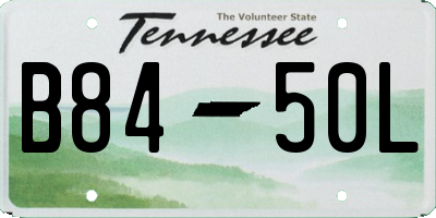 TN license plate B8450L