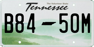 TN license plate B8450M