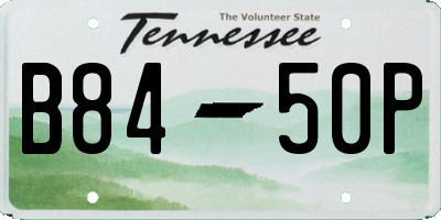 TN license plate B8450P