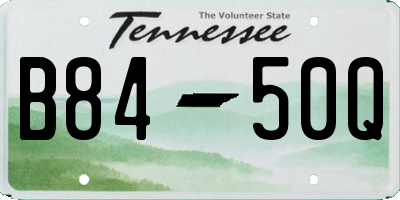 TN license plate B8450Q