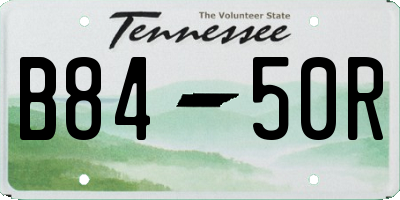 TN license plate B8450R