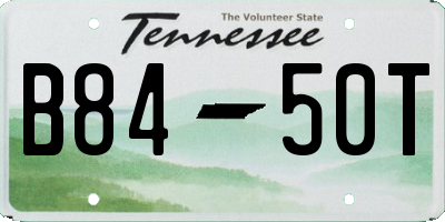 TN license plate B8450T