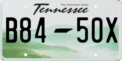 TN license plate B8450X