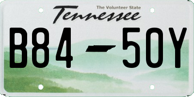 TN license plate B8450Y