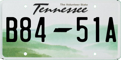 TN license plate B8451A