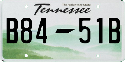 TN license plate B8451B