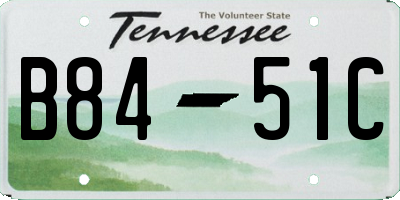 TN license plate B8451C