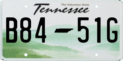 TN license plate B8451G